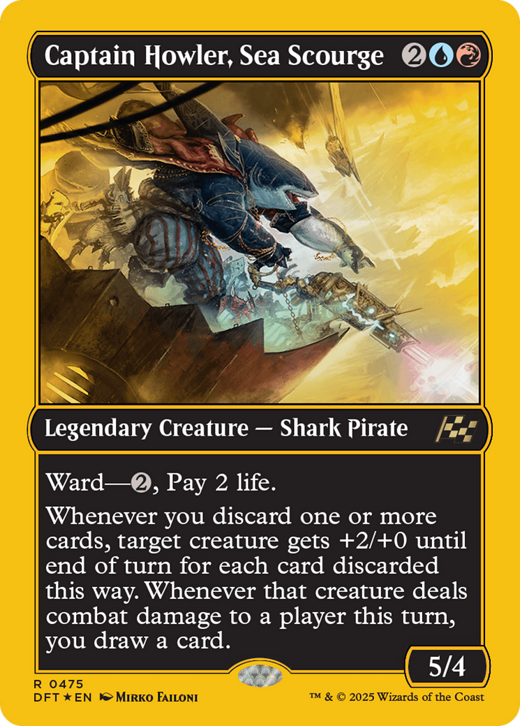 Captain Howler, Sea Scourge (First-Place Foil) [Aetherdrift] | Jack's On Queen