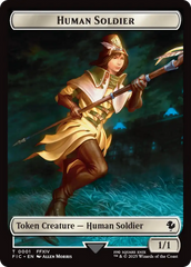 Human Soldier // Hero (0032) Double-Sided Token (Surge Foil) [FINAL FANTASY Commander Tokens] | Jack's On Queen