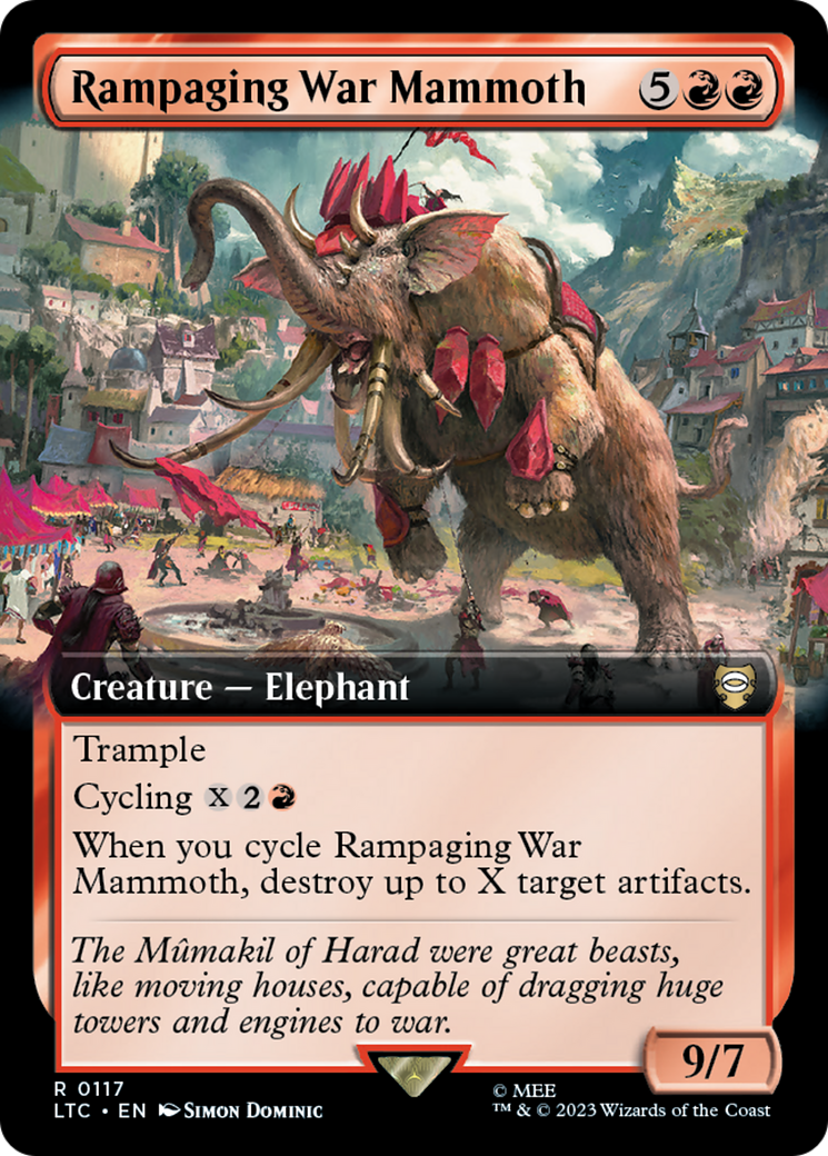 Rampaging War Mammoth (Extended Art) [The Lord of the Rings: Tales of Middle-Earth Commander] | Jack's On Queen