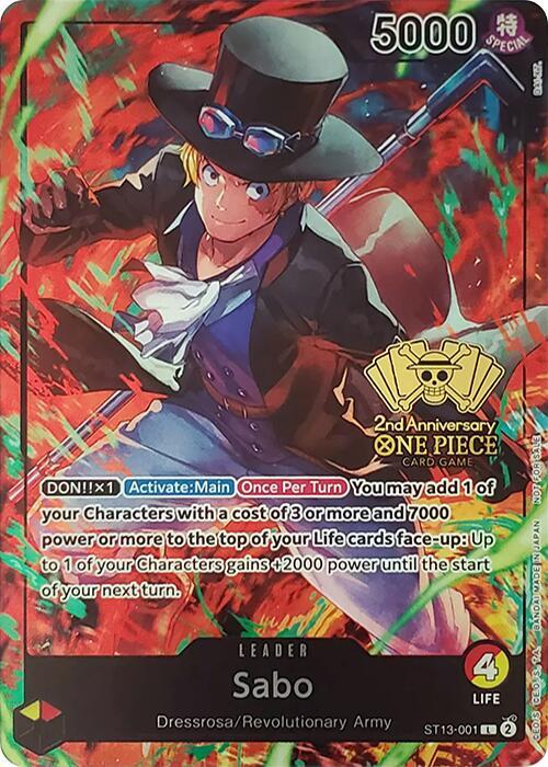Sabo (2nd Anniversary Tournament) (ST13-001) [One Piece Promotion Cards] | Jack's On Queen