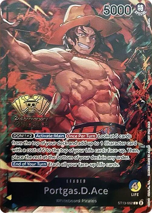 Portgas.D.Ace (2nd Anniversary Tournament) (ST13-002) [One Piece Promotion Cards] | Jack's On Queen