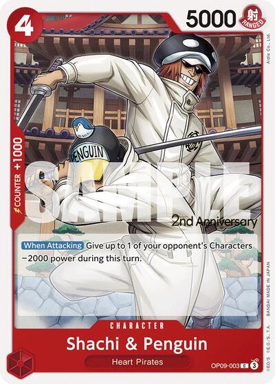 Shachi & Penguin (OP09-003) [Emperors in the New World: 2nd Anniversary Tournament Cards] | Jack's On Queen