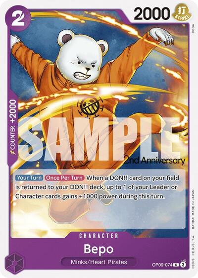 Bepo (OP09-074) [Emperors in the New World: 2nd Anniversary Tournament Cards] | Jack's On Queen