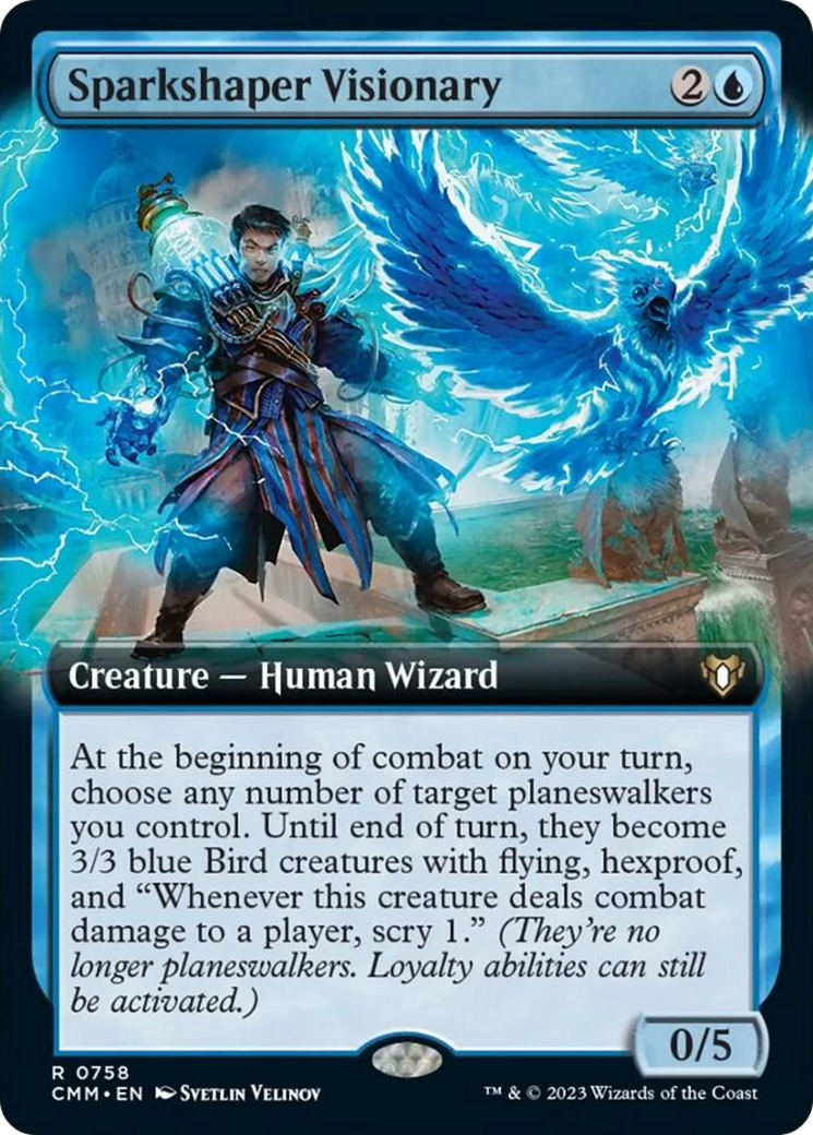 Sparkshaper Visionary (Extended Art) [Commander Masters] | Jack's On Queen