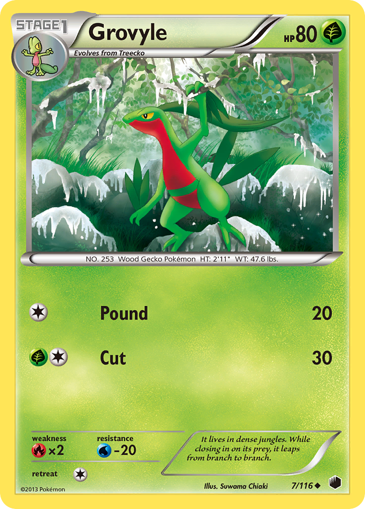 Grovyle (7/116) [Black & White: Plasma Freeze] | Jack's On Queen