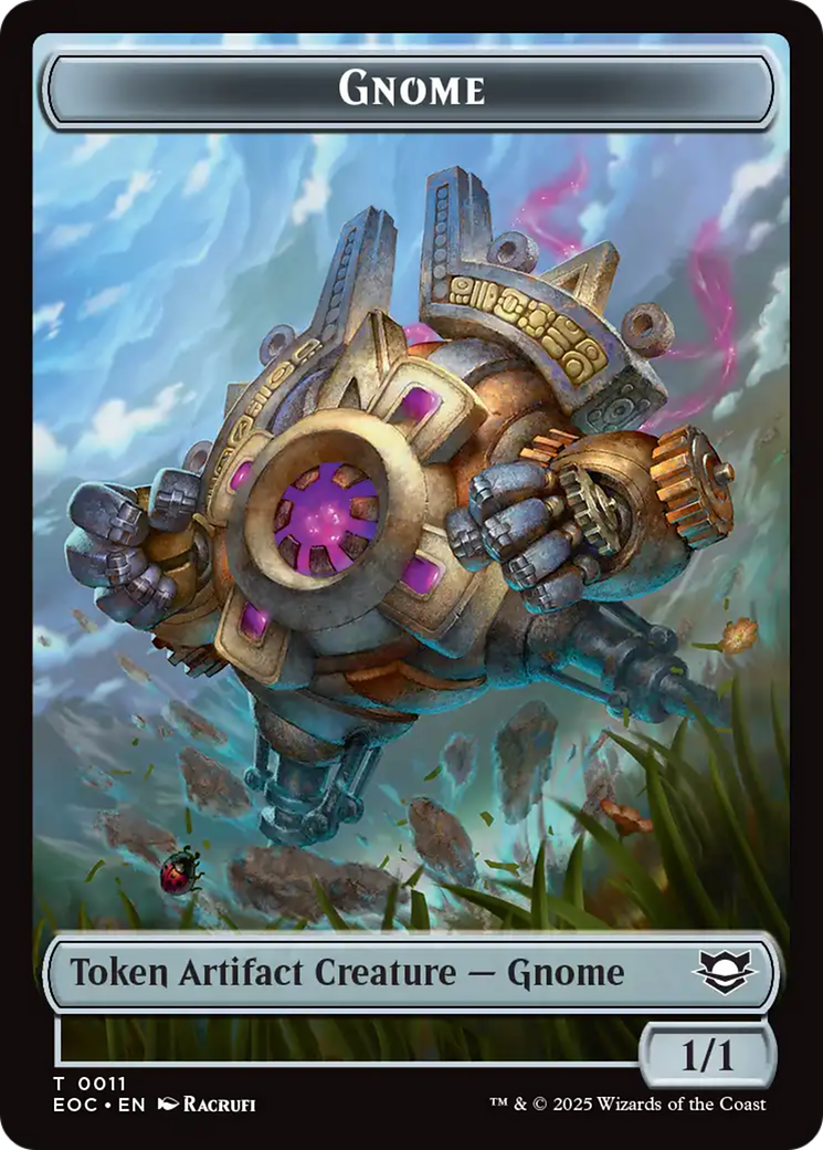Thopter // Gnome Double-Sided Token [Edge of Eternities Commander Tokens] | Jack's On Queen