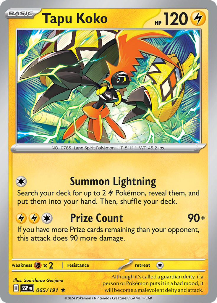 Tapu Koko (065/191) (Theme Deck Exclusive) [Scarlet & Violet: Surging Sparks] | Jack's On Queen