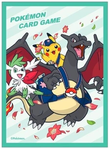 Card Sleeves - Shaymin & Charizard & Pikachu, Special Delivery (64-Pack) (Pokemon Center Japan Exclusive) | Jack's On Queen