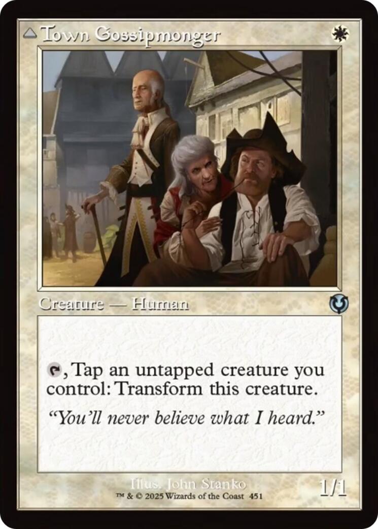 Town Gossipmonger // Incited Rabble (Retro Frame) [Innistrad Remastered] | Jack's On Queen