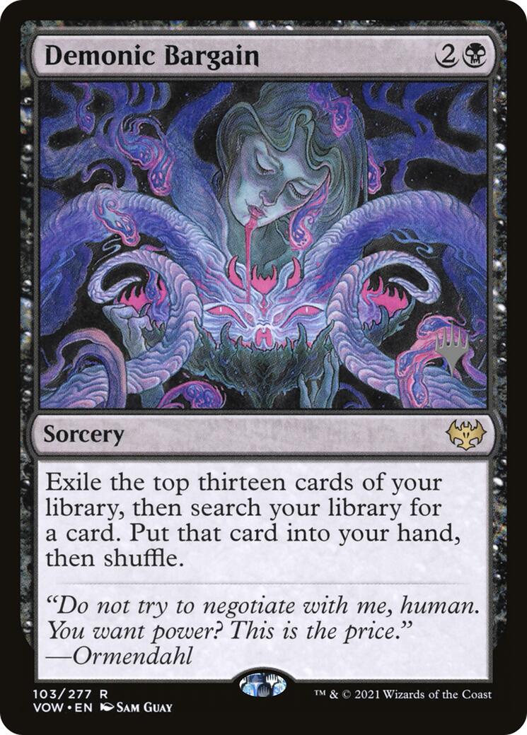 Demonic Bargain (Promo Pack) [Innistrad: Crimson Vow Promos] | Jack's On Queen