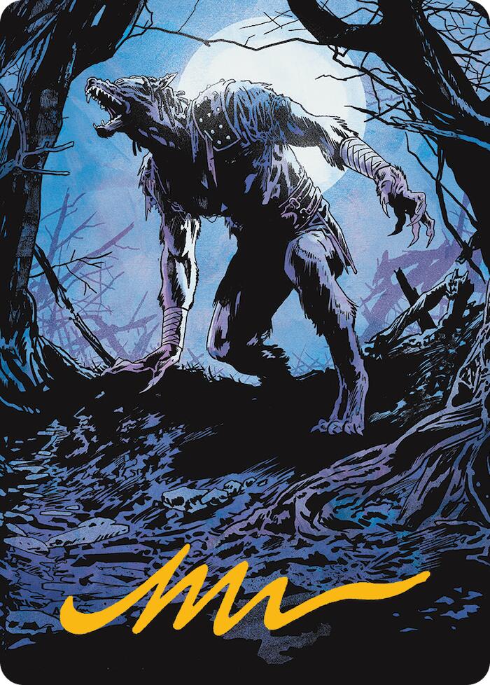 Krallenhorde Howler Art Card (Gold-Stamped Signature) [Innistrad Remastered Art Series] | Jack's On Queen