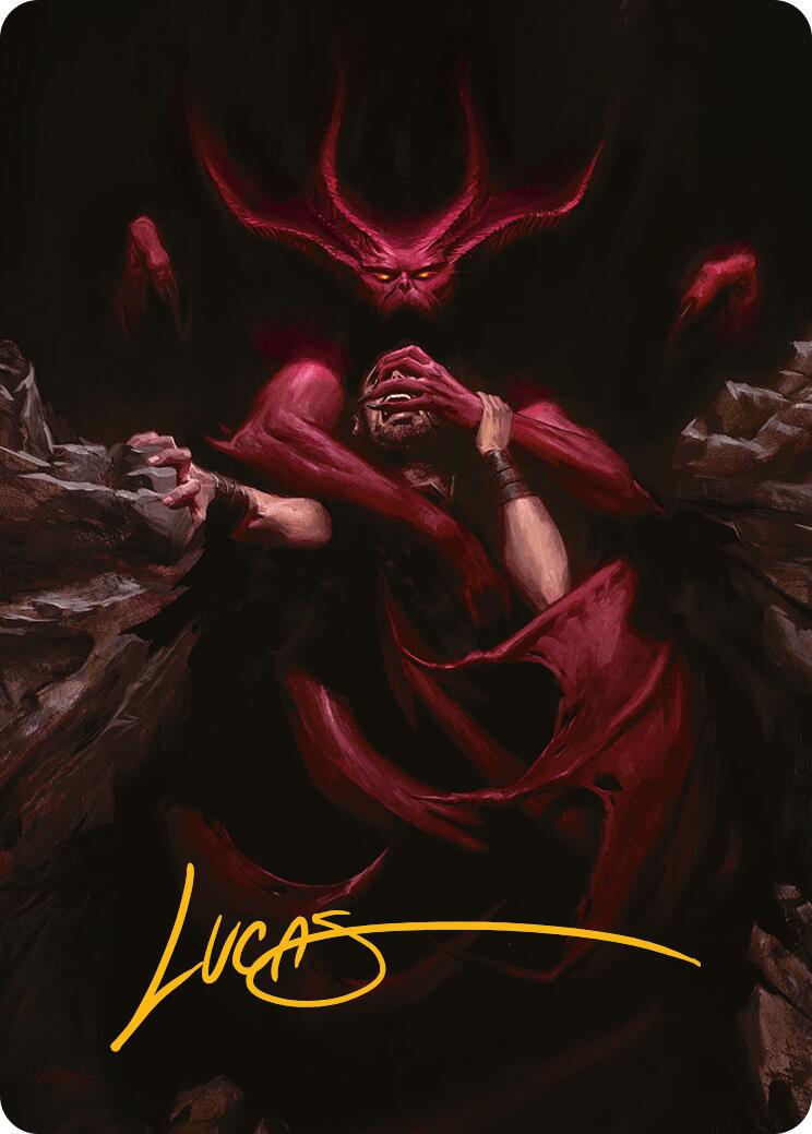 Infernal Grasp Art Card (Gold-Stamped Signature) [Innistrad Remastered Art Series] | Jack's On Queen