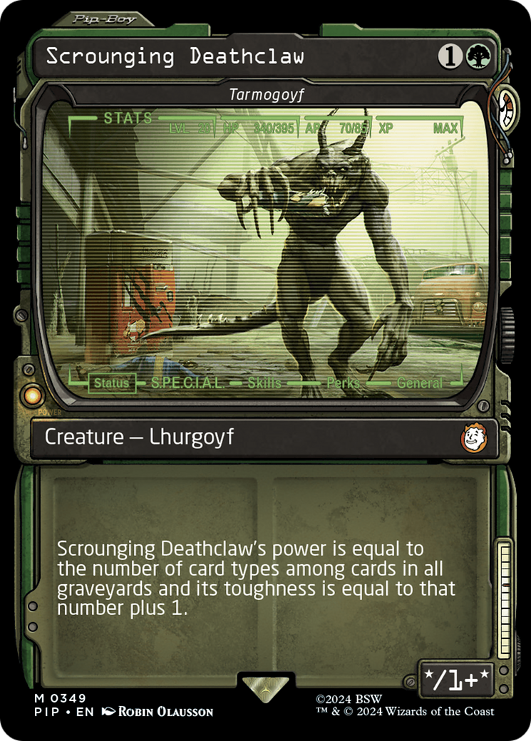 Scrounging Deathclaw - Tarmogoyf (Showcase) [Fallout] | Jack's On Queen