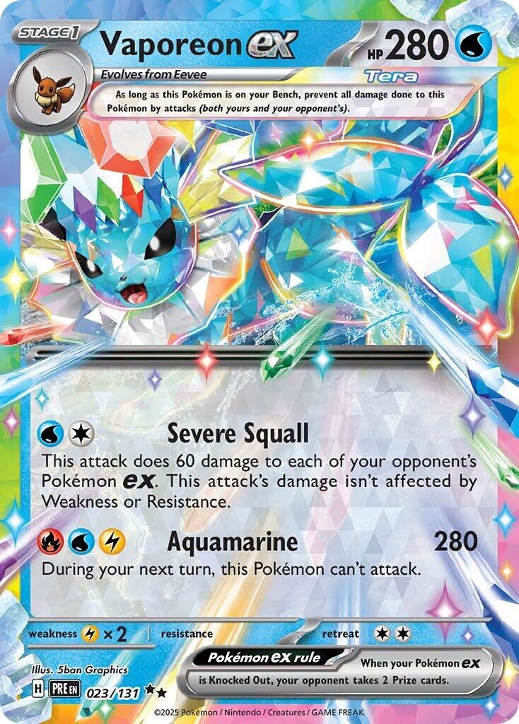 Vaporeon ex (023/131) [Scarlet & Violet: Prismatic Evolutions] | Jack's On Queen