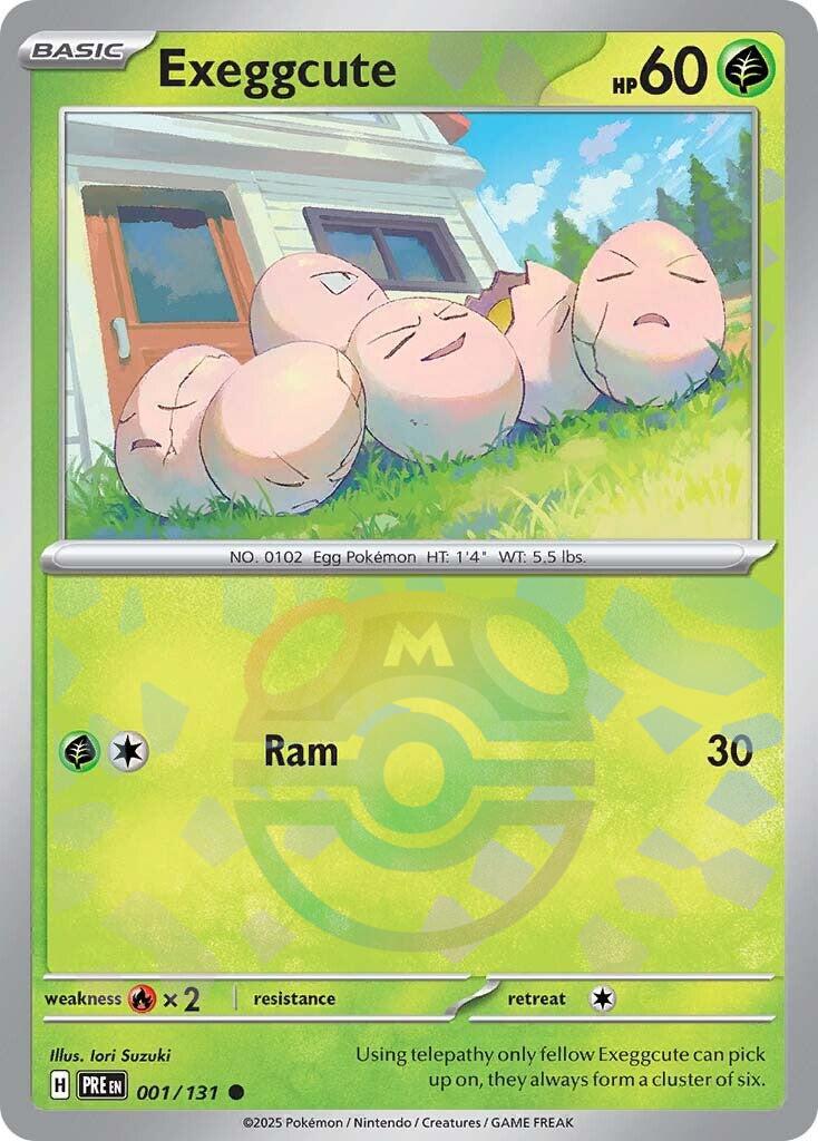 Exeggcute (001/131) (Master Ball Pattern) [Scarlet & Violet: Prismatic Evolutions] | Jack's On Queen