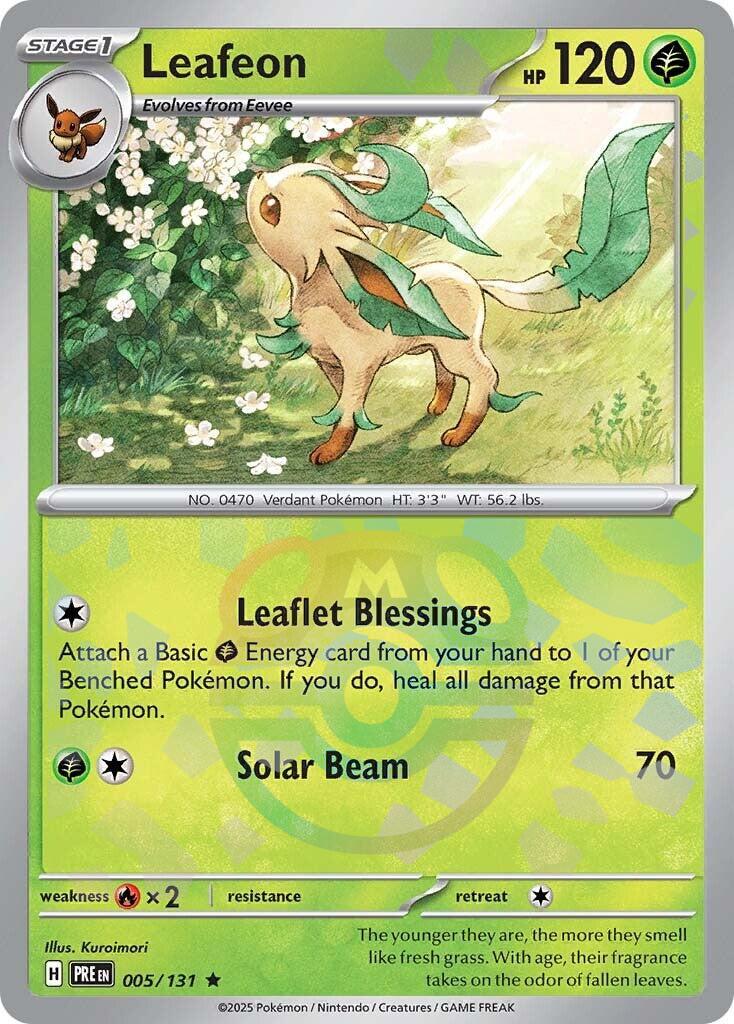 Leafeon (005/131) (Master Ball Pattern) [Scarlet & Violet: Prismatic Evolutions] | Jack's On Queen