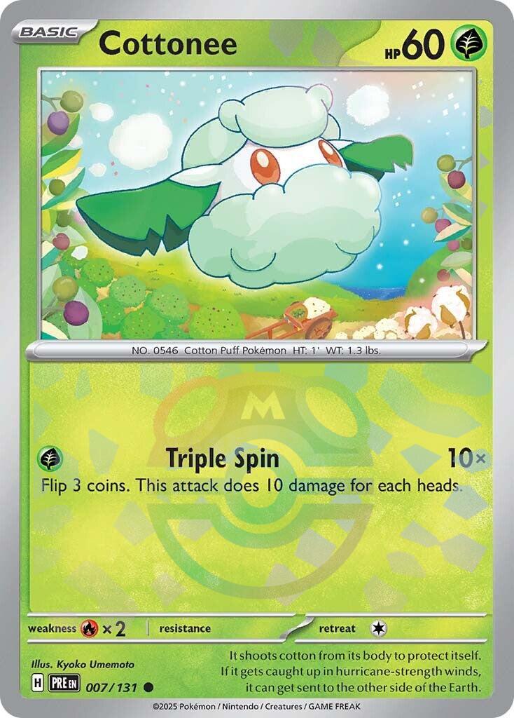 Cottonee (007/131) (Master Ball Pattern) [Scarlet & Violet: Prismatic Evolutions] | Jack's On Queen