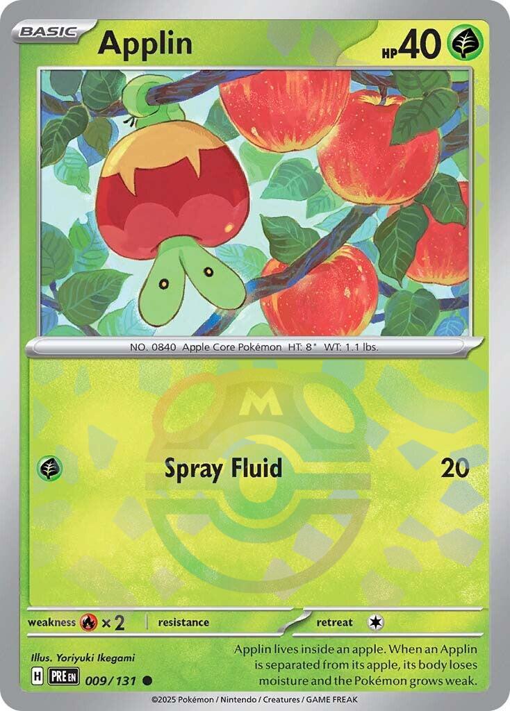 Applin (009/131) (Master Ball Pattern) [Scarlet & Violet: Prismatic Evolutions] | Jack's On Queen
