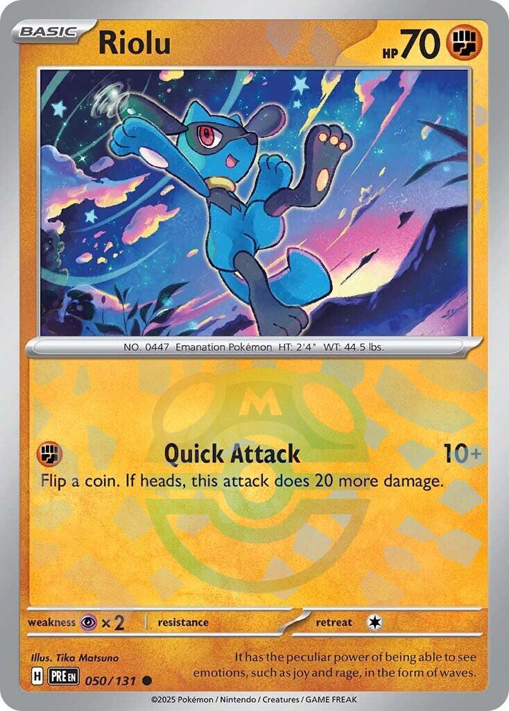 Riolu (050/131) (Master Ball Pattern) [Scarlet & Violet: Prismatic Evolutions] | Jack's On Queen