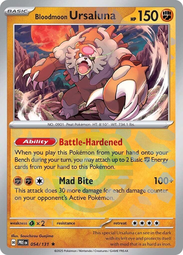 Bloodmoon Ursaluna (054/131) (Master Ball Pattern) [Scarlet & Violet: Prismatic Evolutions] | Jack's On Queen
