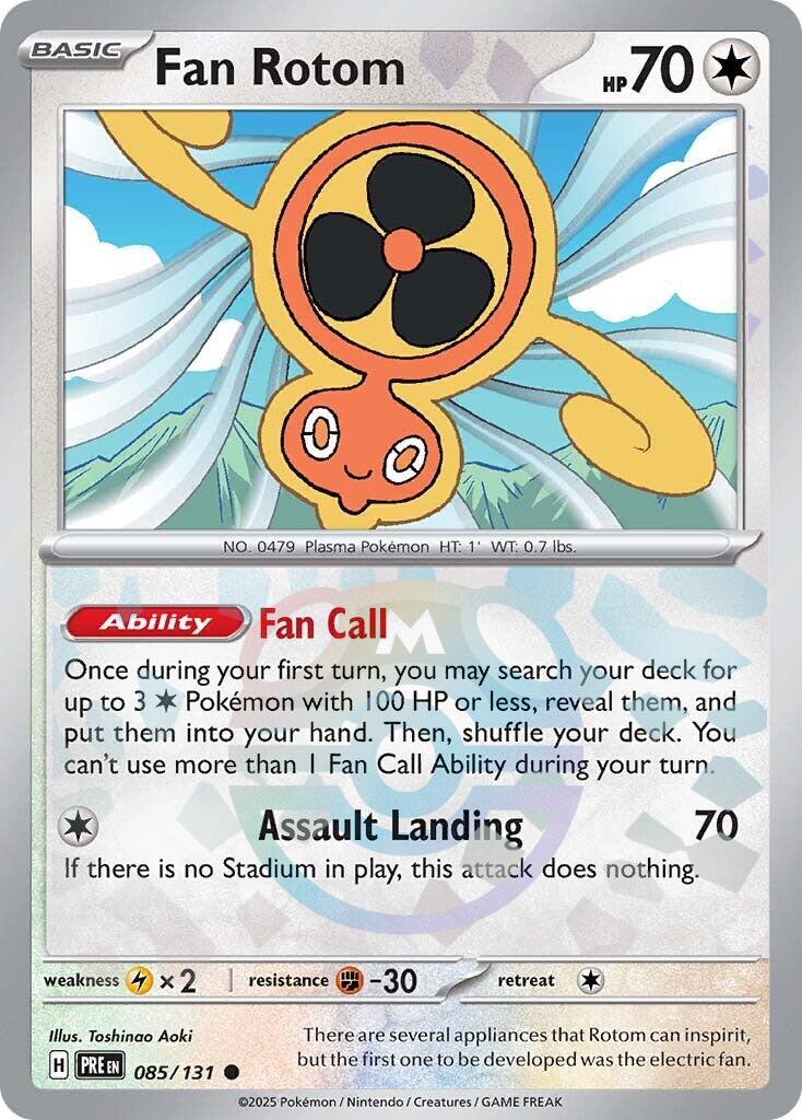 Fan Rotom (085/131) (Master Ball Pattern) [Scarlet & Violet: Prismatic Evolutions] | Jack's On Queen