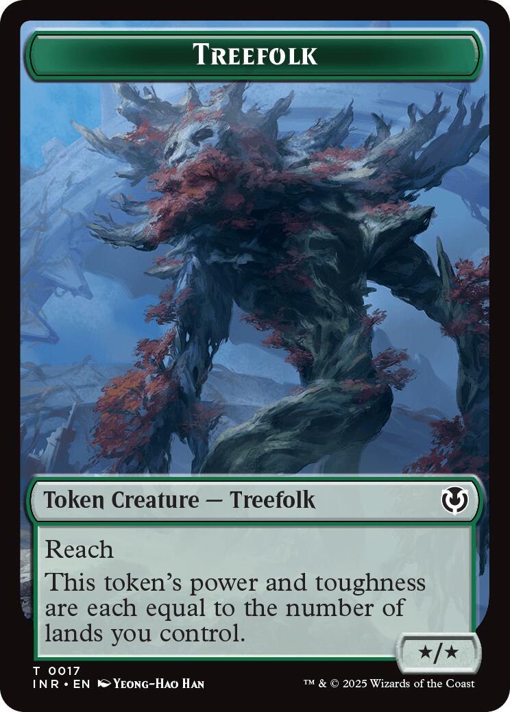 Treefolk // Emblem - Wrenn and Seven Double-Sided Token [Innistrad Remastered Tokens] | Jack's On Queen