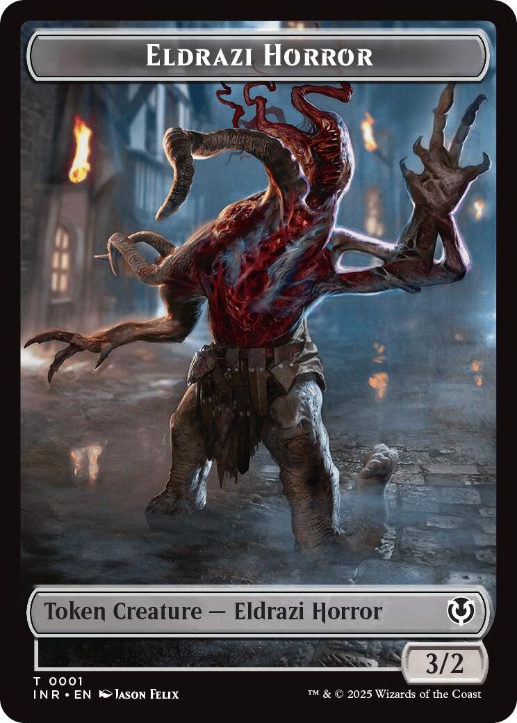 Eldrazi Horror // Human Soldier (0003) Double-Sided Token [Innistrad Remastered Tokens] | Jack's On Queen