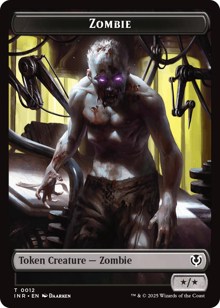 Zombie (0011) // Zombie (0012) Double-Sided Token [Innistrad Remastered Tokens] | Jack's On Queen