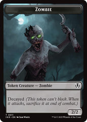 Zombie (0011) // Zombie (0012) Double-Sided Token [Innistrad Remastered Tokens] | Jack's On Queen