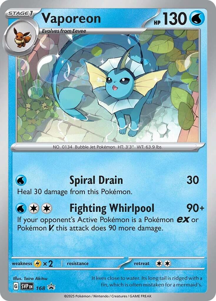 Vaporeon (SVP168) [Scarlet & Violet: Black Star Promos] | Jack's On Queen