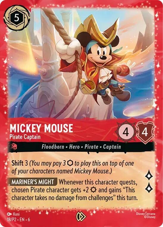 Mickey Mouse - Pirate Captain (18) [Disney Lorcana Promo Cards] | Jack's On Queen
