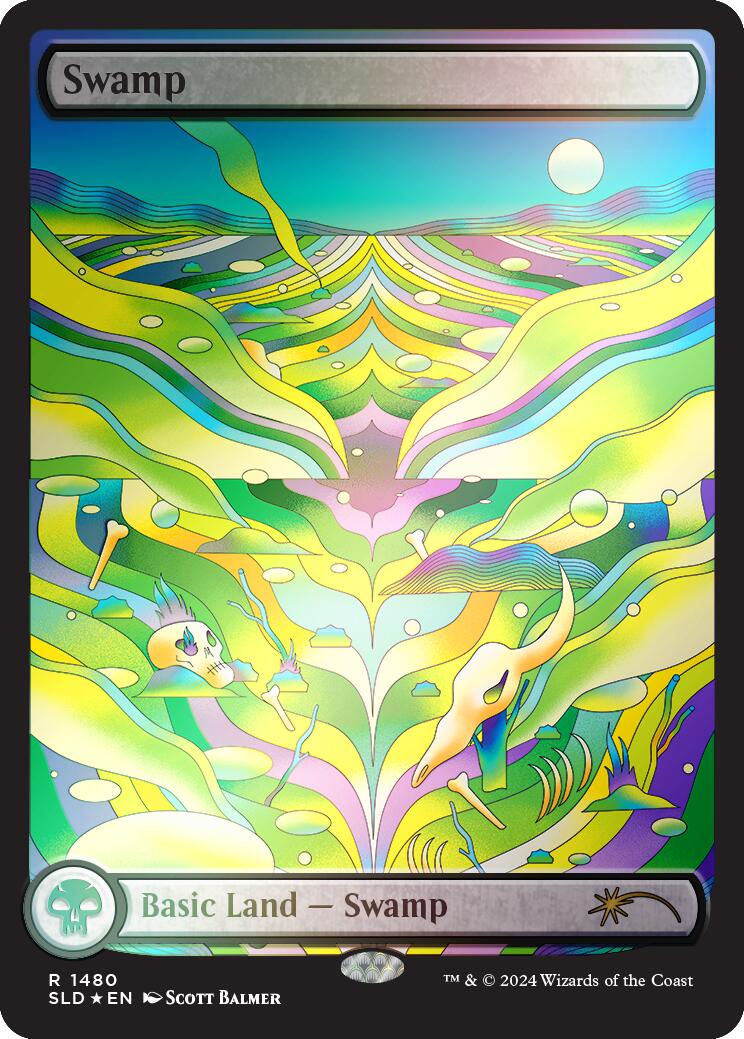 Swamp (1480) (Rainbow Foil) [Secret Lair Drop Series] | Jack's On Queen