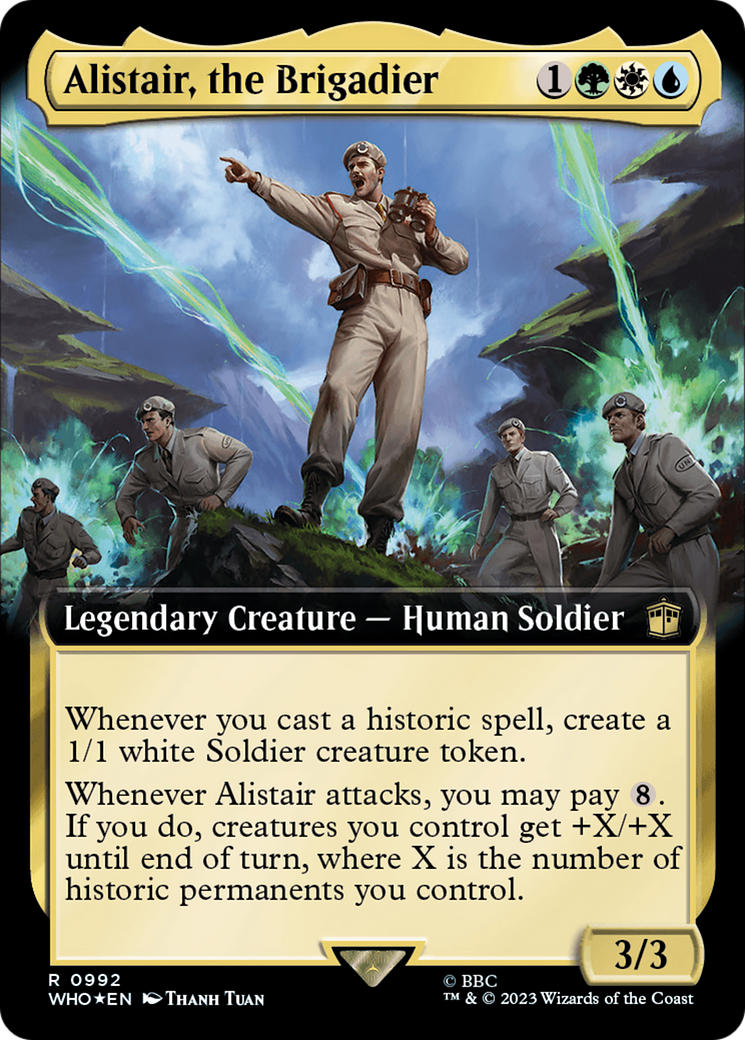 Alistair, the Brigadier (Extended Art) (Surge Foil) [Doctor Who] | Jack's On Queen