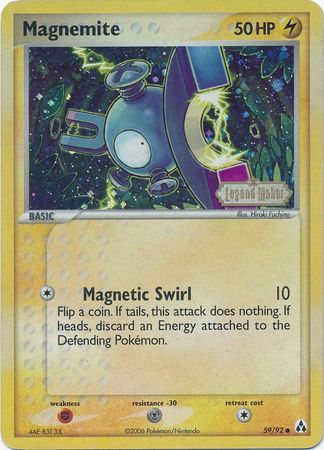 Magnemite (59/92) (Stamped) [EX: Legend Maker] | Jack's On Queen