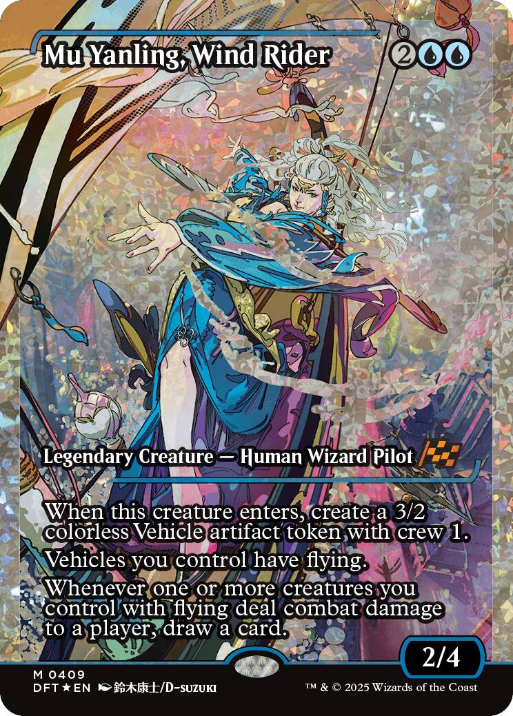 Mu Yanling, Wind Rider (Showcase Fracture Foil) (Japanese) [Aetherdrift] | Jack's On Queen