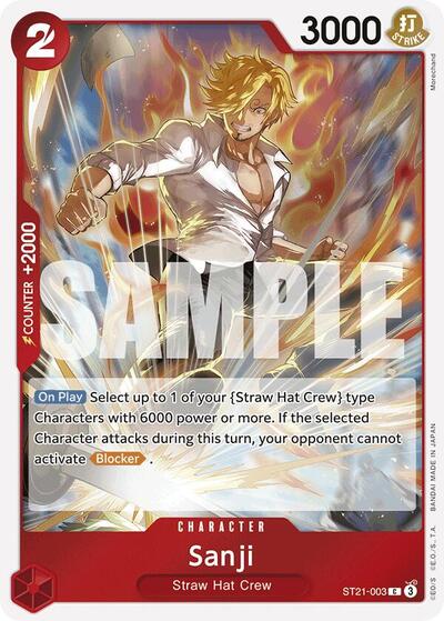 Sanji (ST21-003) [Starter Deck EX: Gear 5] | Jack's On Queen