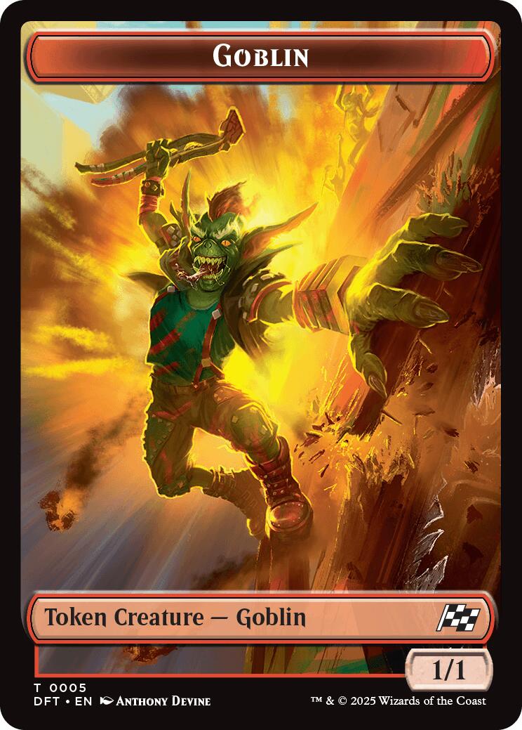 Goblin // Thopter (0010) Double-Sided Token [Aetherdrift Tokens] | Jack's On Queen