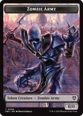Zombie Army // Zombie Warrior Double-Sided Token [Aetherdrift Tokens] | Jack's On Queen
