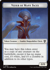 Vizier of Many Faces // Zombie (0003) Double-Sided Token [Aetherdrift Tokens] | Jack's On Queen