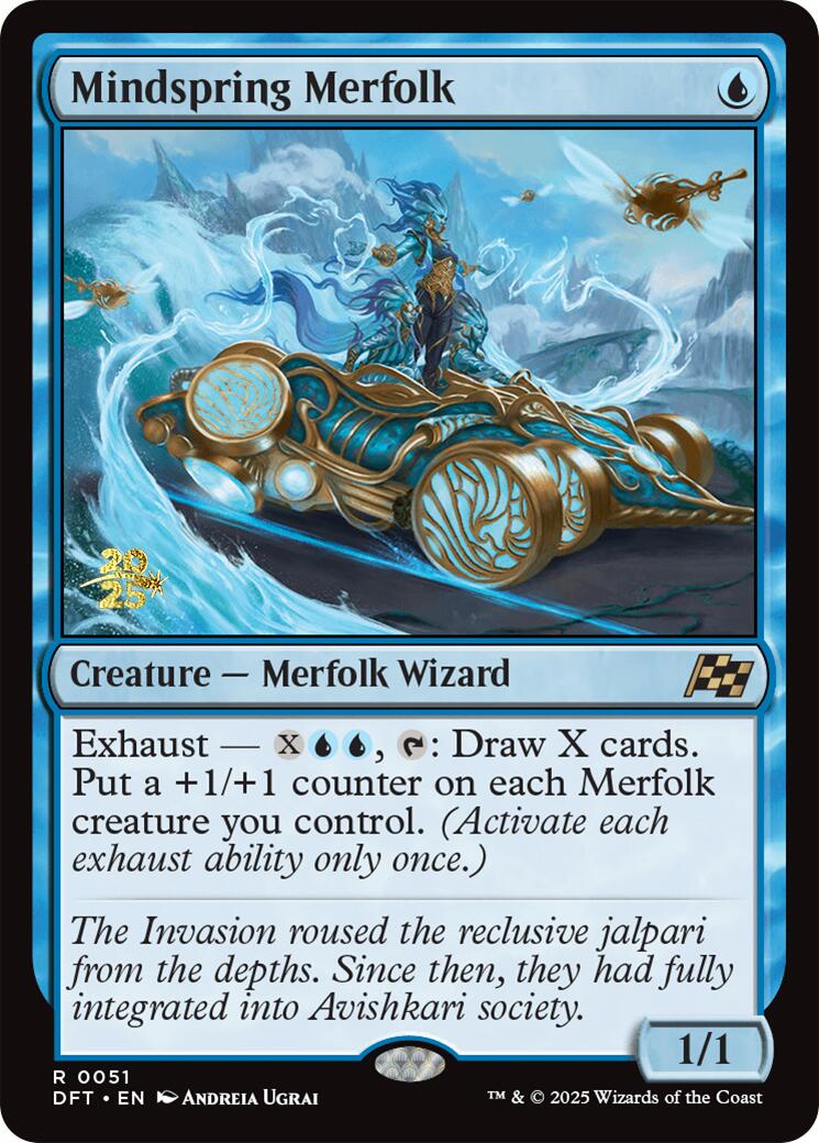 Mindspring Merfolk [Aetherdrift Prerelease Promos] | Jack's On Queen