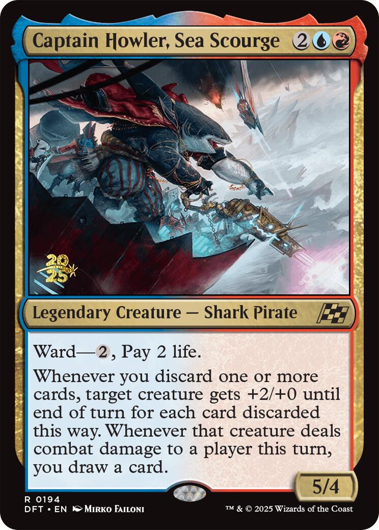 Captain Howler, Sea Scourge [Aetherdrift Prerelease Promos] | Jack's On Queen