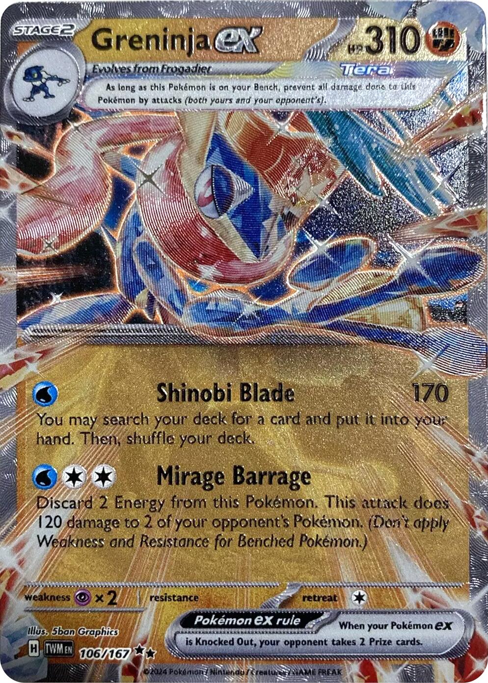 Greninja ex (106/167) (GameStop Metal Card) [Miscellaneous Cards] | Jack's On Queen
