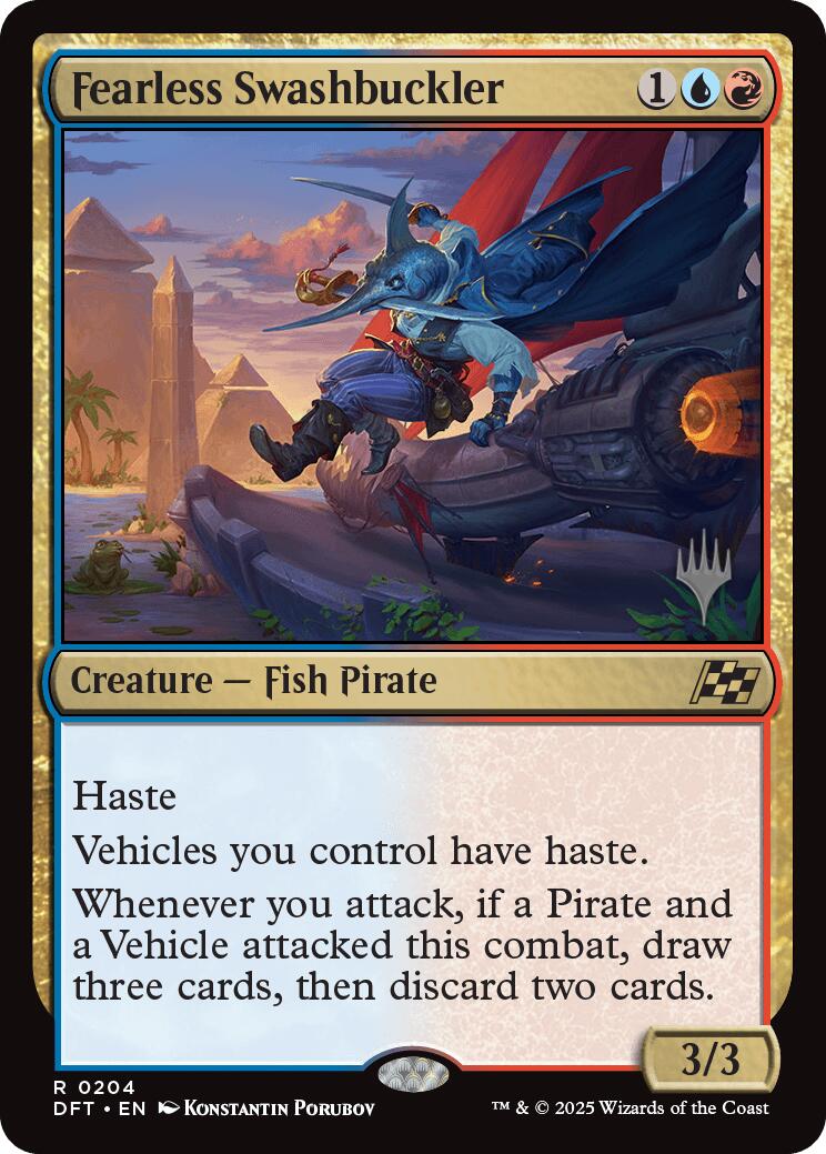 Fearless Swashbuckler (Promo Pack) [Aetherdrift Promos] | Jack's On Queen