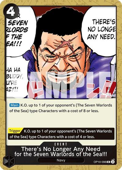 There's No Longer Any Need for the Seven Warlords of the Sea!!! (OP10-096) [Royal Blood] | Jack's On Queen