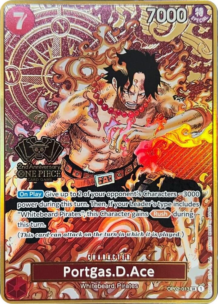 Portgas.D.Ace (One Piece Japanese Version 2nd Anniversary Set) (OP02-013) [One Piece Promotion Cards] | Jack's On Queen