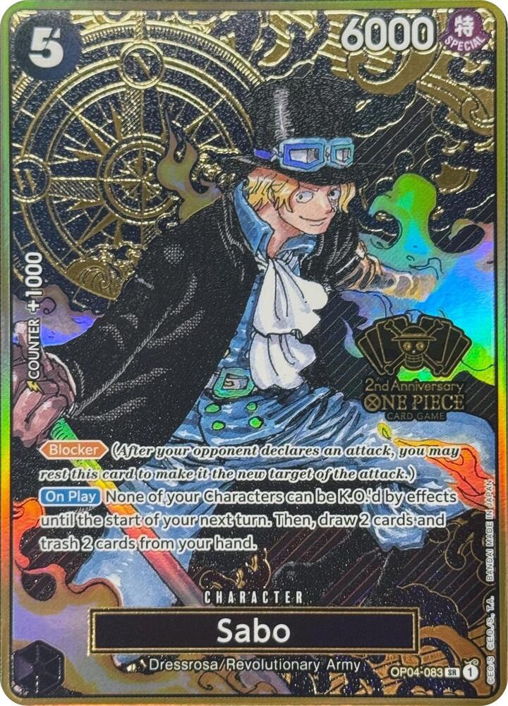 Sabo (One Piece Japanese Version 2nd Anniversary Set) (OP04-083) [One Piece Promotion Cards] | Jack's On Queen