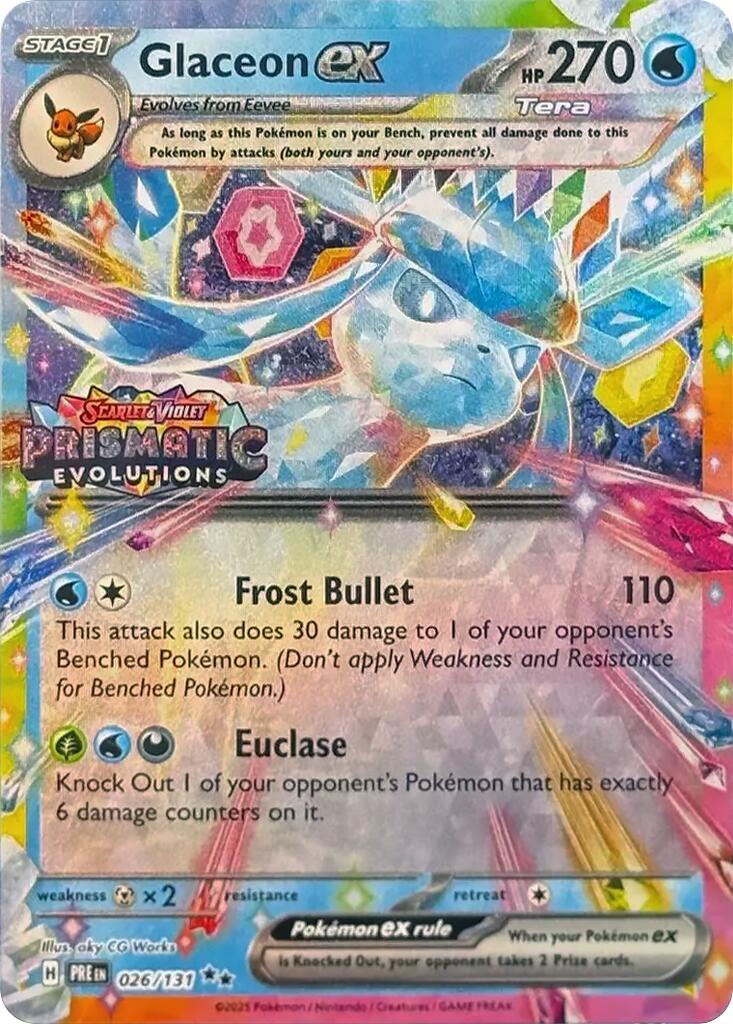 Glaceon ex (026/131) (Prismatic Evolutions Stamp) [Scarlet & Violet: Prismatic Evolutions] | Jack's On Queen