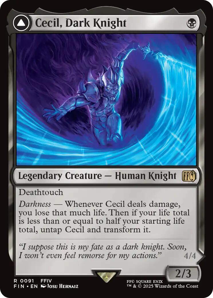 Cecil, Dark Knight // Cecil, Redeemed Paladin [FINAL FANTASY] | Jack's On Queen