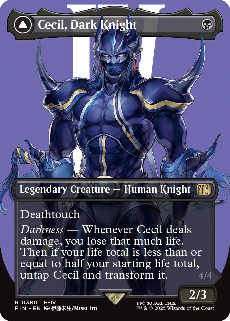 Cecil, Dark Knight // Cecil, Redeemed Paladin (Borderless) [FINAL FANTASY] | Jack's On Queen