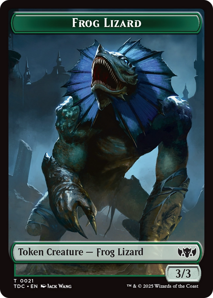 Frog Lizard // Dragon (0014) Double-Sided Token [Tarkir: Dragonstorm Commander Tokens] | Jack's On Queen